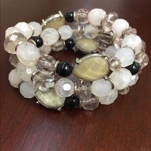 Multi-Layered Stretchy Beaded Bracelet